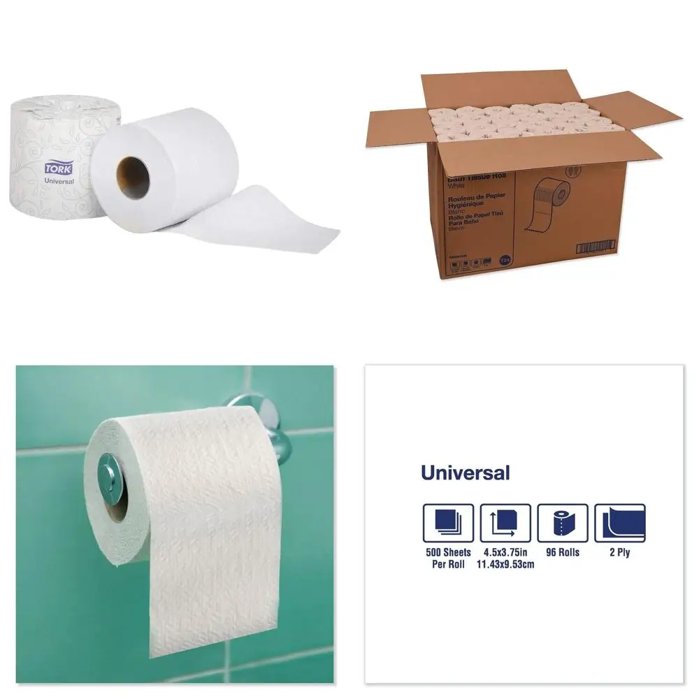 Biodegradable 2-Ply Bath Tissue, 500 Sheets, 4.375x3.75, 96 Rolls per Case for Home Use
Biodegradable 2-Ply Bath Tissue, 500 Sheets, 4.375x3.75, 96 Rolls per Case for Home Use