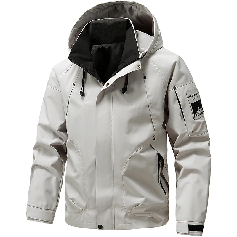Spring Autumn Men Hooded Windproof Outdoor Jackets Coats Man Hiking Jogger Cargo Jackets Male Outwear Bomber Windbreaker Jacket
Spring Autumn Men Hooded Windproof Outdoor Jackets Coats Man Hiking Jogger Cargo Jackets Male Outwear Bomber Windbreaker Jacket