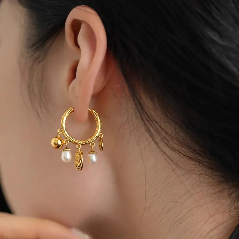 MEETSOFT 925 Silver Pearl Bead Pendant Tassels Hoop Earrings for Women Minimalist Vintage Fine Jewelry Round Accessories
MEETSOFT 925 Silver Pearl Bead Pendant Tassels Hoop Earrings for Women Minimalist Vintage Fine Jewelry Round Accessories