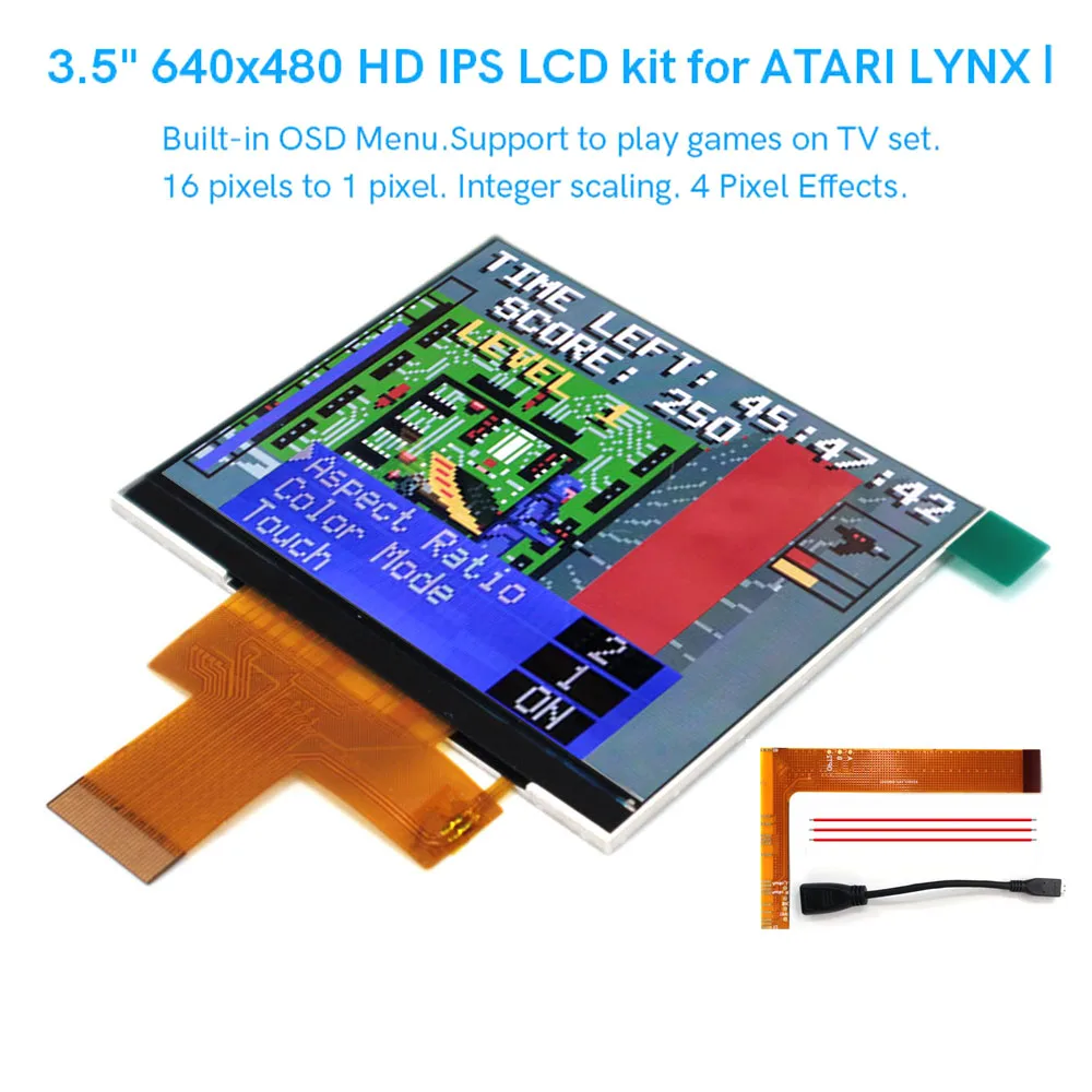 For Atari Lynx I HD IPS LCD Screen Mod 3.5inch backlight W/ TV 720P HDMI output 640*480 Retro Pixel For Atari Lynx I 1 console
For Atari Lynx I HD IPS LCD Screen Mod 3.5inch backlight W/ TV 720P HDMI output 640*480 Retro Pixel For Atari Lynx I 1 console
