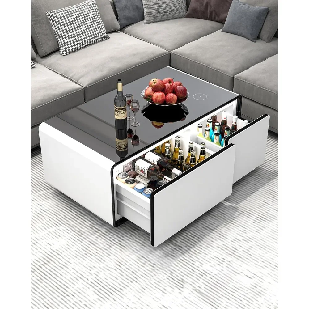 Smart Coffee Table, Coffee Table with Built in Fridge, Smart Table with Wireless Charging, USB Chargers and Outlets
Smart Coffee Table, Coffee Table with Built in Fridge, Smart Table with Wireless Charging, USB Chargers and Outlets