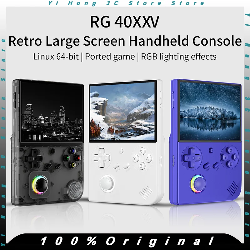 2025 RG40XX V Handheld Game Console 4-inch Screen Video Output Joystick Rgb Lighting Effect Streaming Rg 40xxv Ebook Mp4 Gifts 
2025 RG40XX V Handheld Game Console 4-inch Screen Video Output Joystick Rgb Lighting Effect Streaming Rg 40xxv Ebook Mp4 Gifts