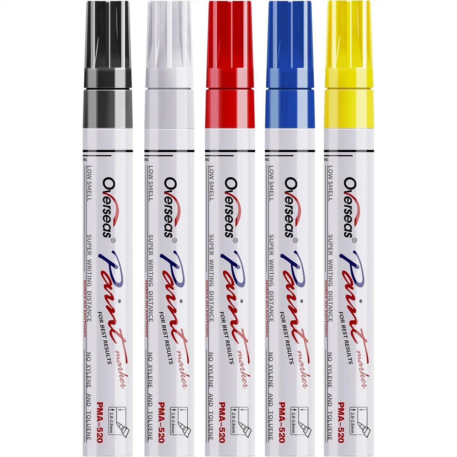 Permanent Oil Based Paint Markers, 5 Colors, Medium Tip, Quick Dry, Waterproof for Metal, Wood, Fabric, Rock Painting
Permanent Oil Based Paint Markers, 5 Colors, Medium Tip, Quick Dry, Waterproof for Metal, Wood, Fabric, Rock Painting
