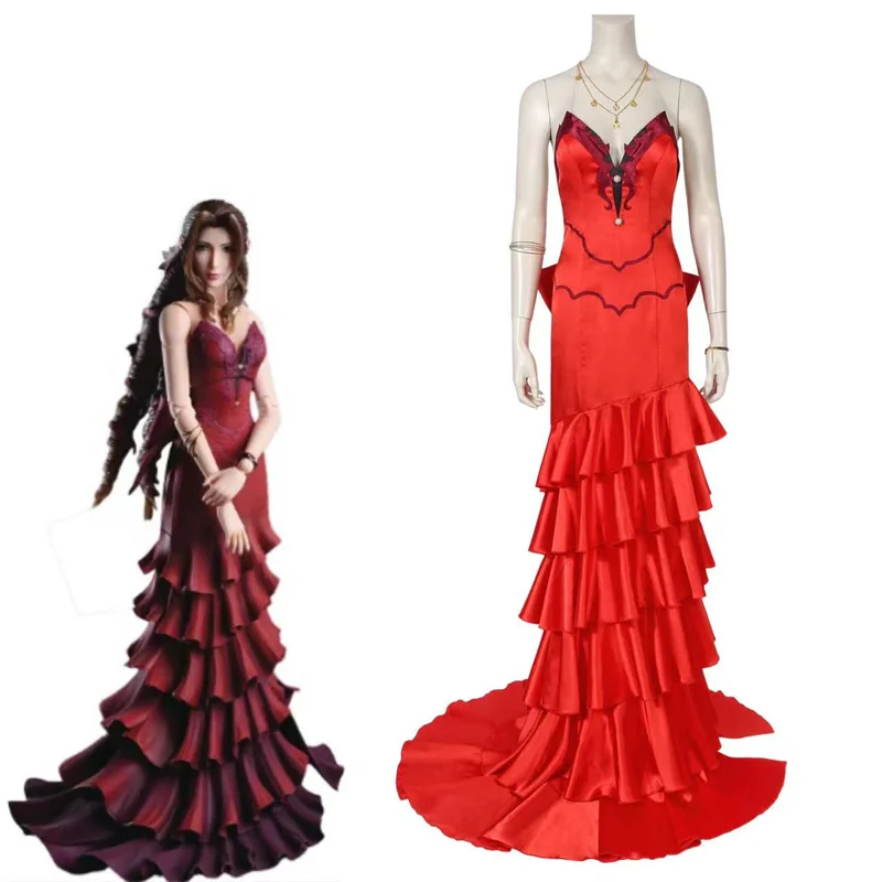 Game VII Aerith Gainsborough Cosplay Costume Women Sexy Red Dress Halloween Carnival Party Outfits
Game VII Aerith Gainsborough Cosplay Costume Women Sexy Red Dress Halloween Carnival Party Outfits