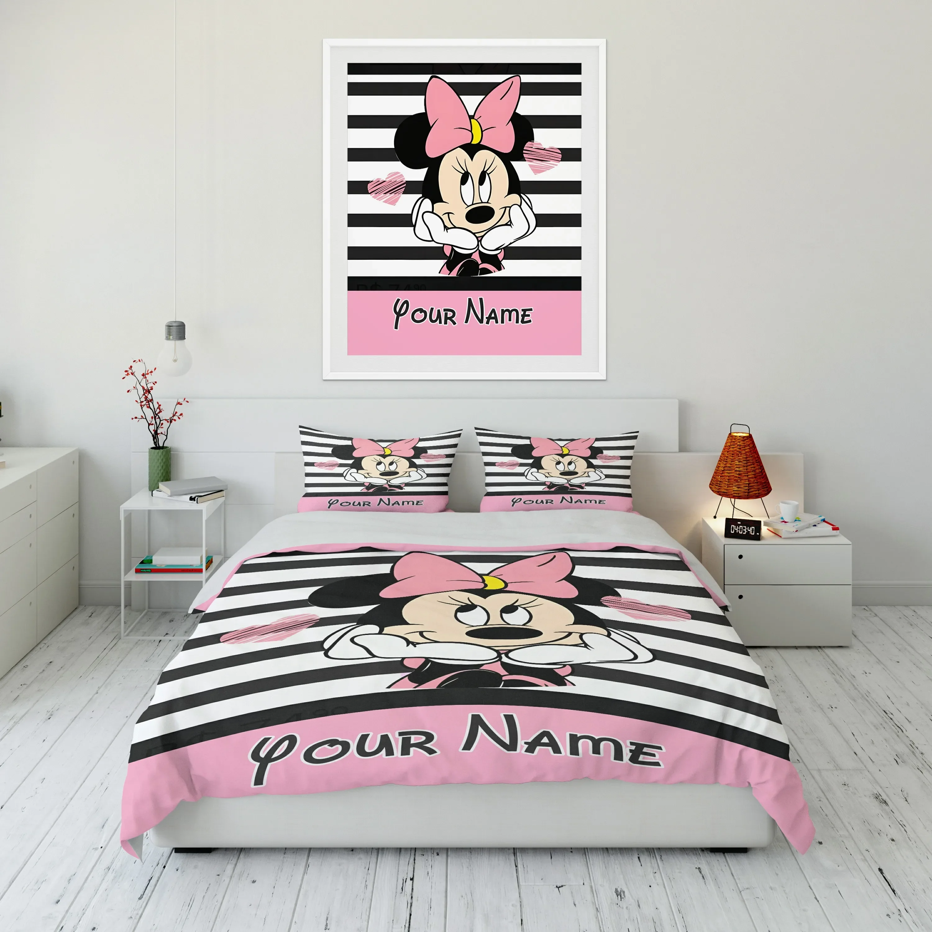 6 Styles Custom Name M-Minnie Printed Bedding Set Boys Girls Children Adults King Bedding Birthday Christmas Thanksgiving Gifts
6 Styles Custom Name M-Minnie Printed Bedding Set Boys Girls Children Adults King Bedding Birthday Christmas Thanksgiving Gifts