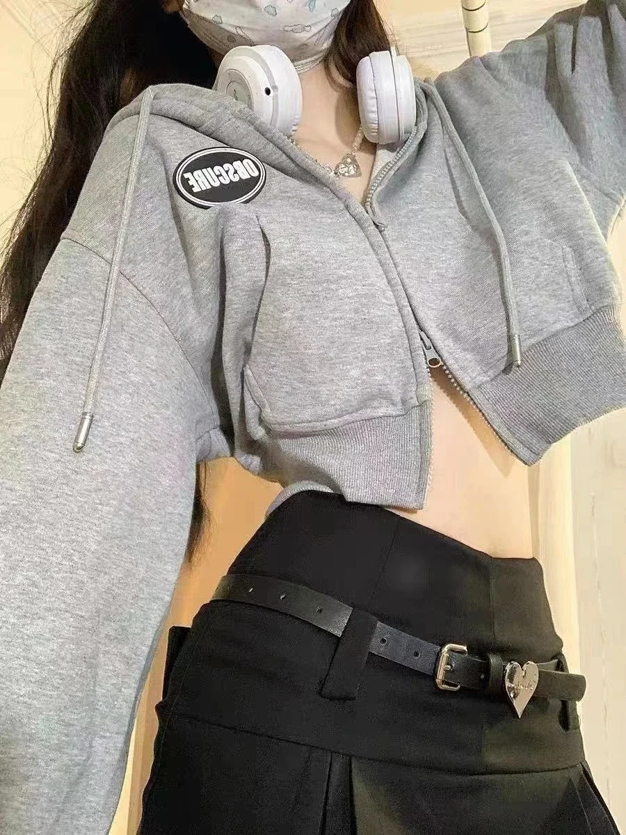 Korean Clothing Fashion Hoodies for Women Crop Tops Hooded Zipper Long Sleeve Casual Y2k Sweatshirts Coat 2024 Ropa Mujer
Korean Clothing Fashion Hoodies for Women Crop Tops Hooded Zipper Long Sleeve Casual Y2k Sweatshirts Coat 2024 Ropa Mujer