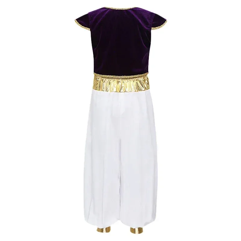 2025 aaa Movie Boys Costumes Arabian Prince Aladdin Cosplay Costume Vest Pants Suits for Children Halloween Party Clothe
2025 aaa Movie Boys Costumes Arabian Prince Aladdin Cosplay Costume Vest Pants Suits for Children Halloween Party Clothe