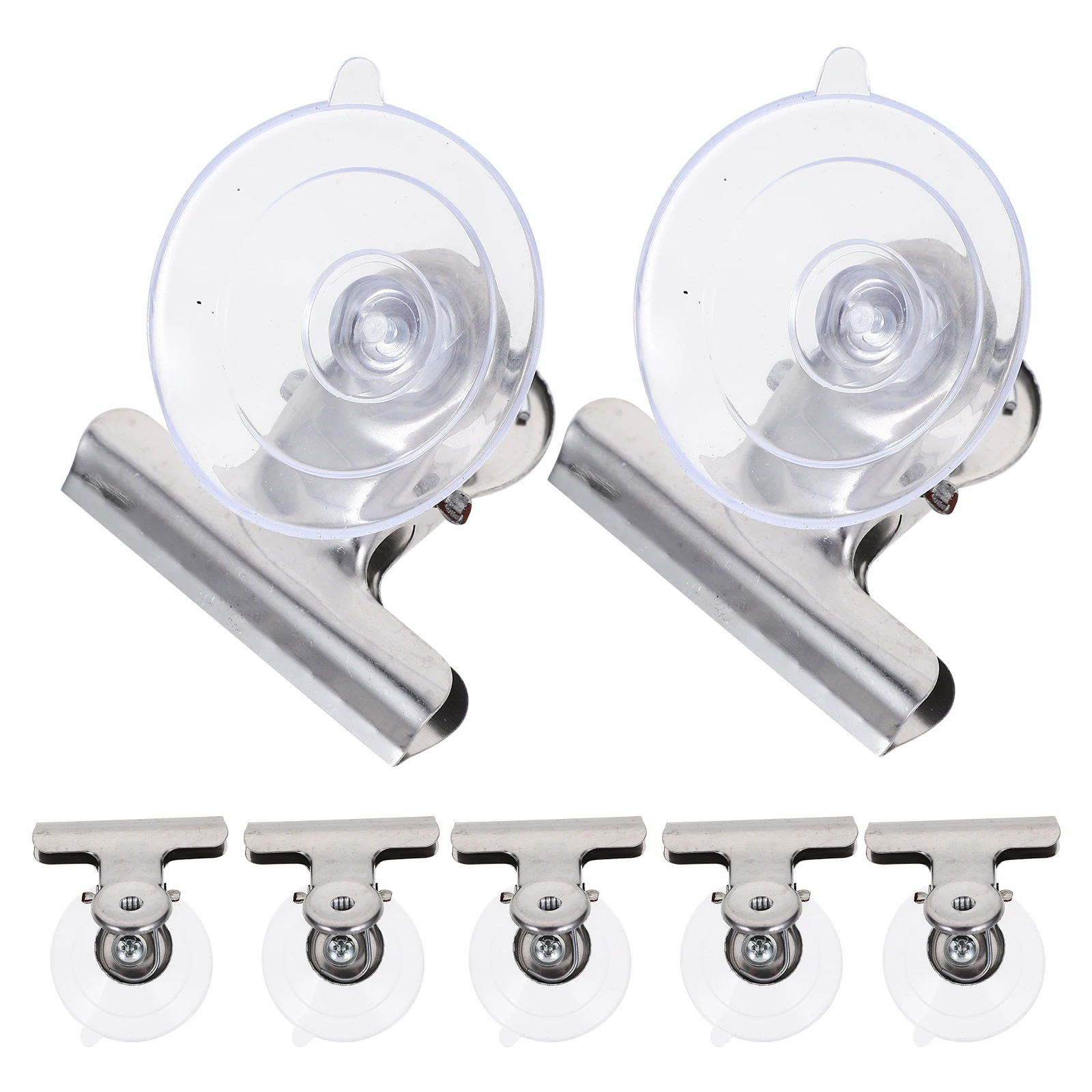 8 pcs Suction Cup Clips Clear Plastic Heavy Duty Wall Mount for Shower Curtain Glass Window Sign Holder Non Porous Surface Hooks
8 pcs Suction Cup Clips Clear Plastic Heavy Duty Wall Mount for Shower Curtain Glass Window Sign Holder Non Porous Surface Hooks