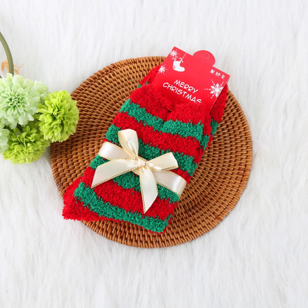 6Pcs Coral Socks Thickened Christmas Floor Socks Christmas Bow Elastic Comfortable Stockings Warm Winter Comfortable Stockings
6Pcs Coral Socks Thickened Christmas Floor Socks Christmas Bow Elastic Comfortable Stockings Warm Winter Comfortable Stockings