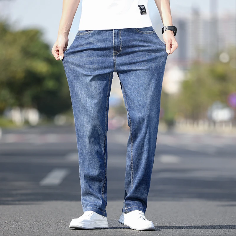 Sulee Classic Jeans Business Casual Stretch Slim Denim Pants Light Blue Trousers Male Streetwear Men
Sulee Classic Jeans Business Casual Stretch Slim Denim Pants Light Blue Trousers Male Streetwear Men