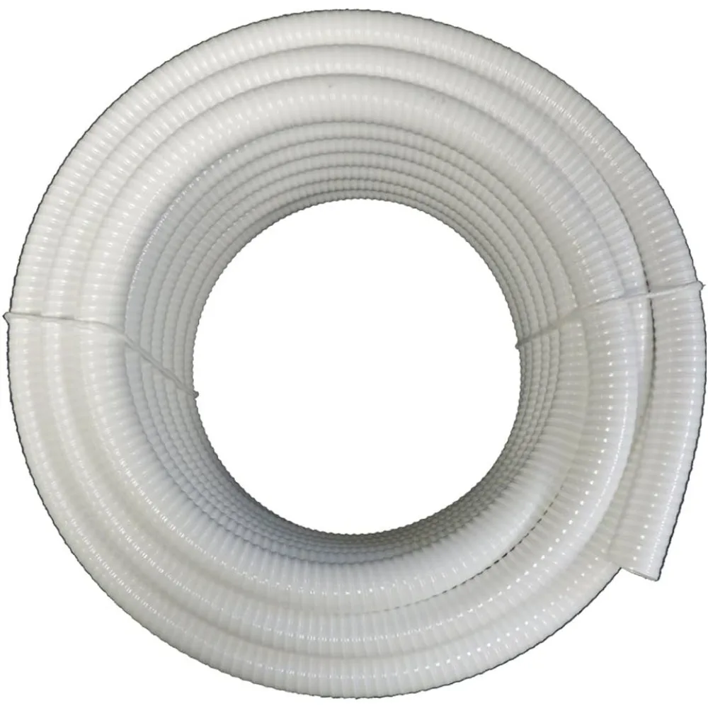 (2" Dia. x 100 ft) White Flexible PVC Pipe, Hose, Tubing for Pools, Spas and Water Gardens
(2" Dia. x 100 ft) White Flexible PVC Pipe, Hose, Tubing for Pools, Spas and Water Gardens