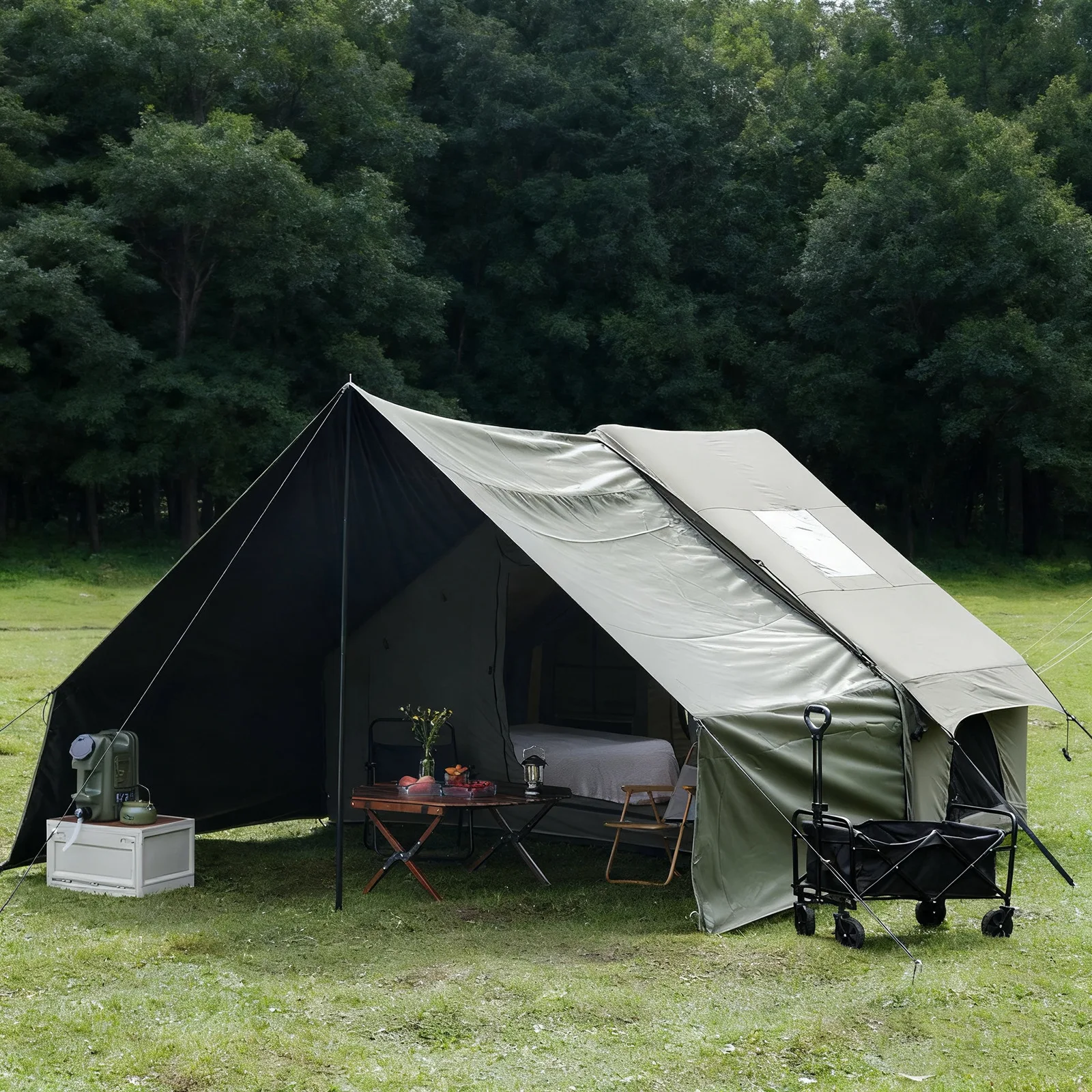 Надувная палатка-тент на 2 комнаты оптом, с воздушными колоннами, водонепроницаемая, ветрозащитная, увеличенная площадь, хлопок TC 6+6 ㎡ Надувная палатка-кабина AB Door
Надувная палатка-тент на 2 комнаты оптом, с воздушными колоннами, водонепроницаемая, ветрозащитная, увеличенная площадь, хлопок TC 6+6 ㎡ Надувная палатка-кабина AB Door