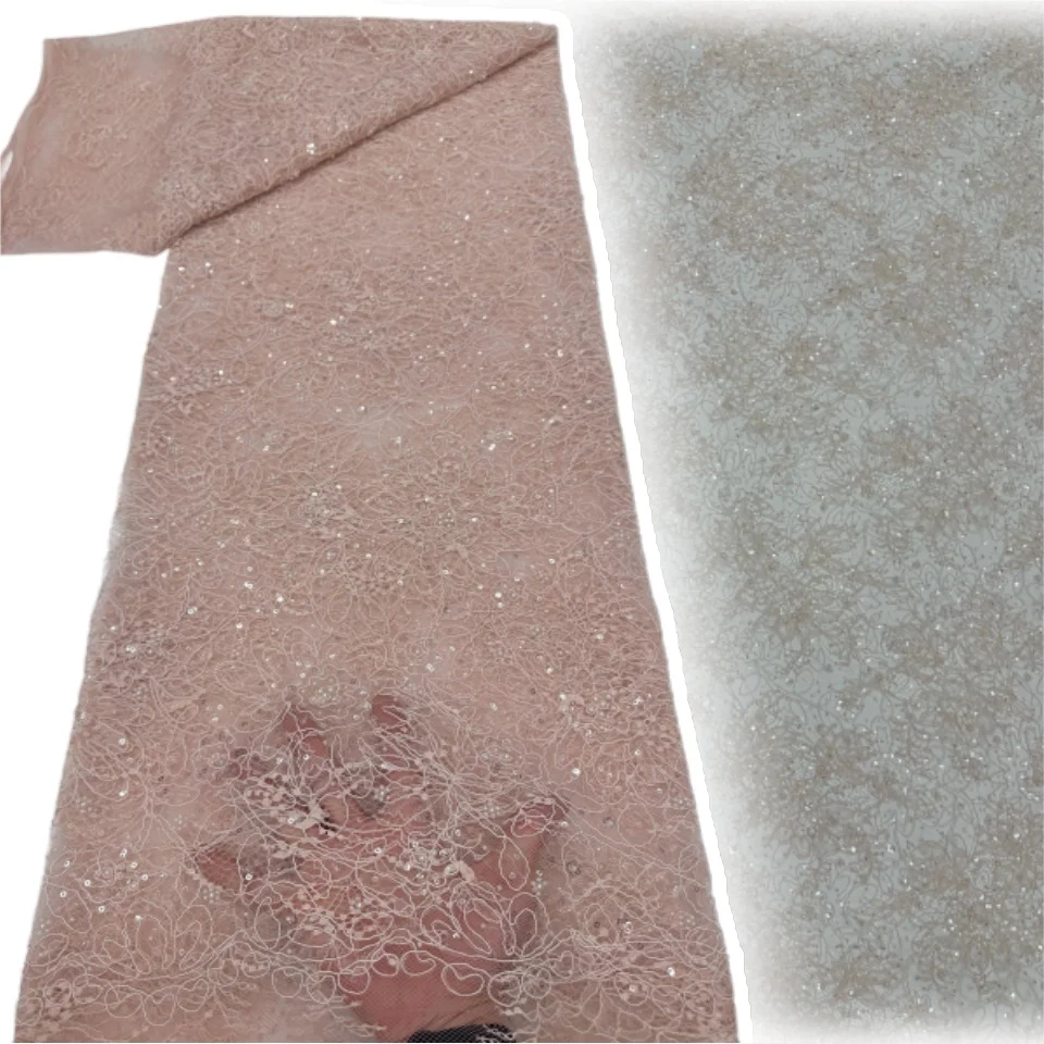 5 Yards African Sequins Tulle Lace Fabric High Quality French Mesh Lace Fabric For Nigerian Women Evening Elegant Dress 2607
5 Yards African Sequins Tulle Lace Fabric High Quality French Mesh Lace Fabric For Nigerian Women Evening Elegant Dress 2607