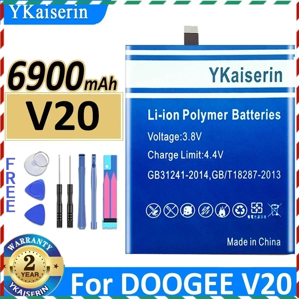 YKaiserin for DOOGEE V20 V10 High Capacity Battery BAT21ZN1336000 6900mAh BAT21M188500 Mobile Phone Bateria
YKaiserin for DOOGEE V20 V10 High Capacity Battery BAT21ZN1336000 6900mAh BAT21M188500 Mobile Phone Bateria