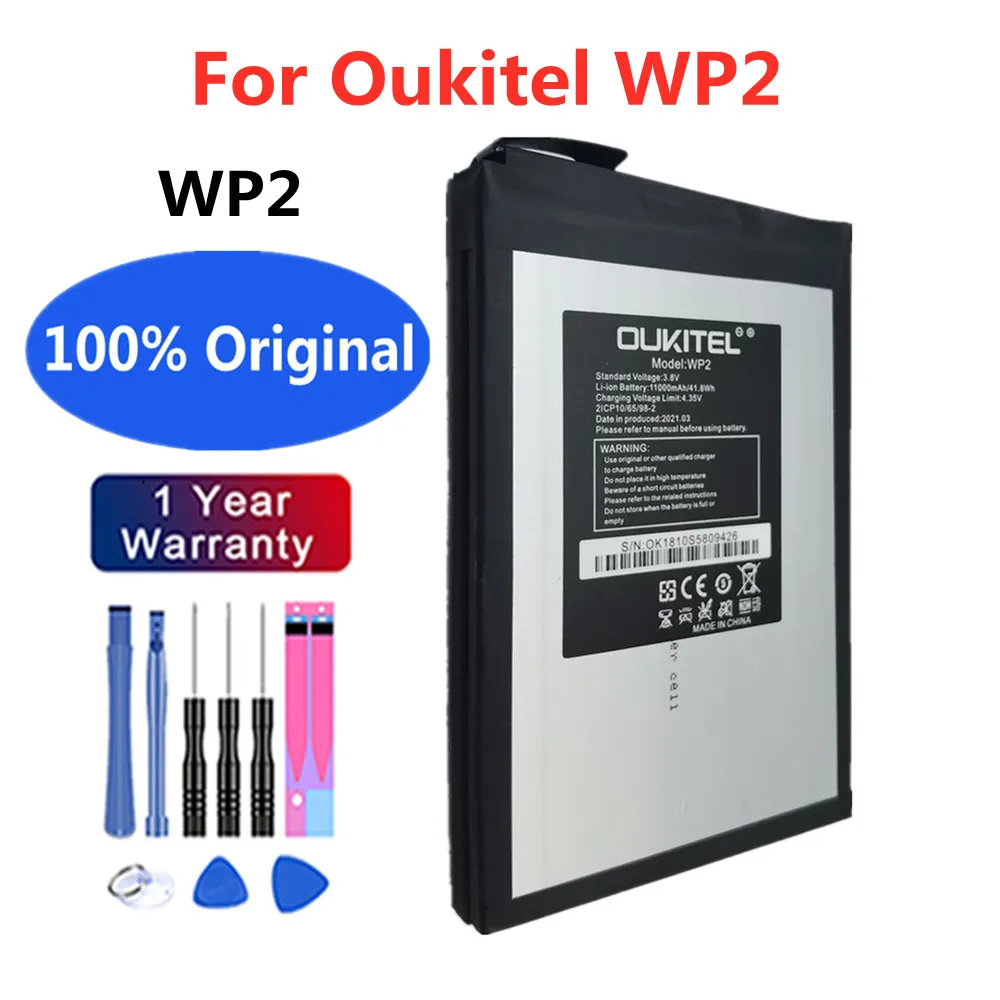 100% New Original WP2 Phone Replacement Battery For OUKITEL WP2 11000mAh High Capacity Rechargeable Li-ion Batteries Bateria
100% New Original WP2 Phone Replacement Battery For OUKITEL WP2 11000mAh High Capacity Rechargeable Li-ion Batteries Bateria