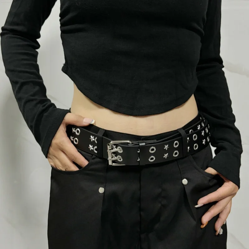 Versatile Wide Belt Design New Rivet Punk Black Star Belt for Men And Women Retro Niche Fashion Accessory
Versatile Wide Belt Design New Rivet Punk Black Star Belt for Men And Women Retro Niche Fashion Accessory