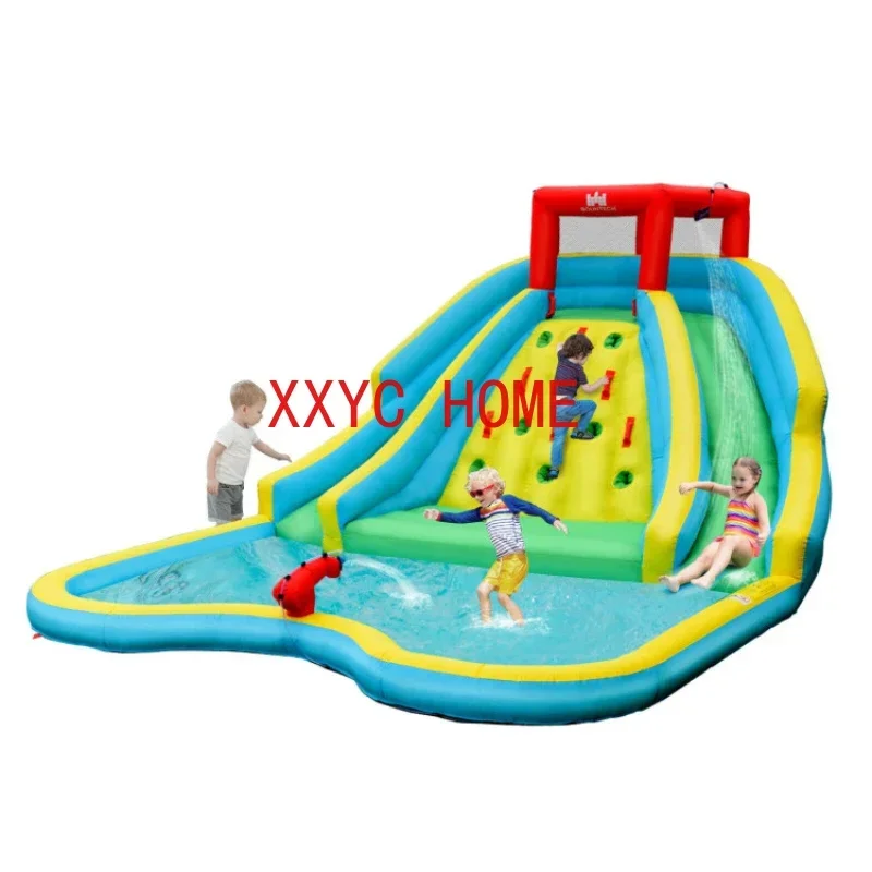 Double Side Inflatable Water Slide Park with Climbing Wall for Outdoor Without Blower Easy to assemble For backyard gardens
Double Side Inflatable Water Slide Park with Climbing Wall for Outdoor Without Blower Easy to assemble For backyard gardens