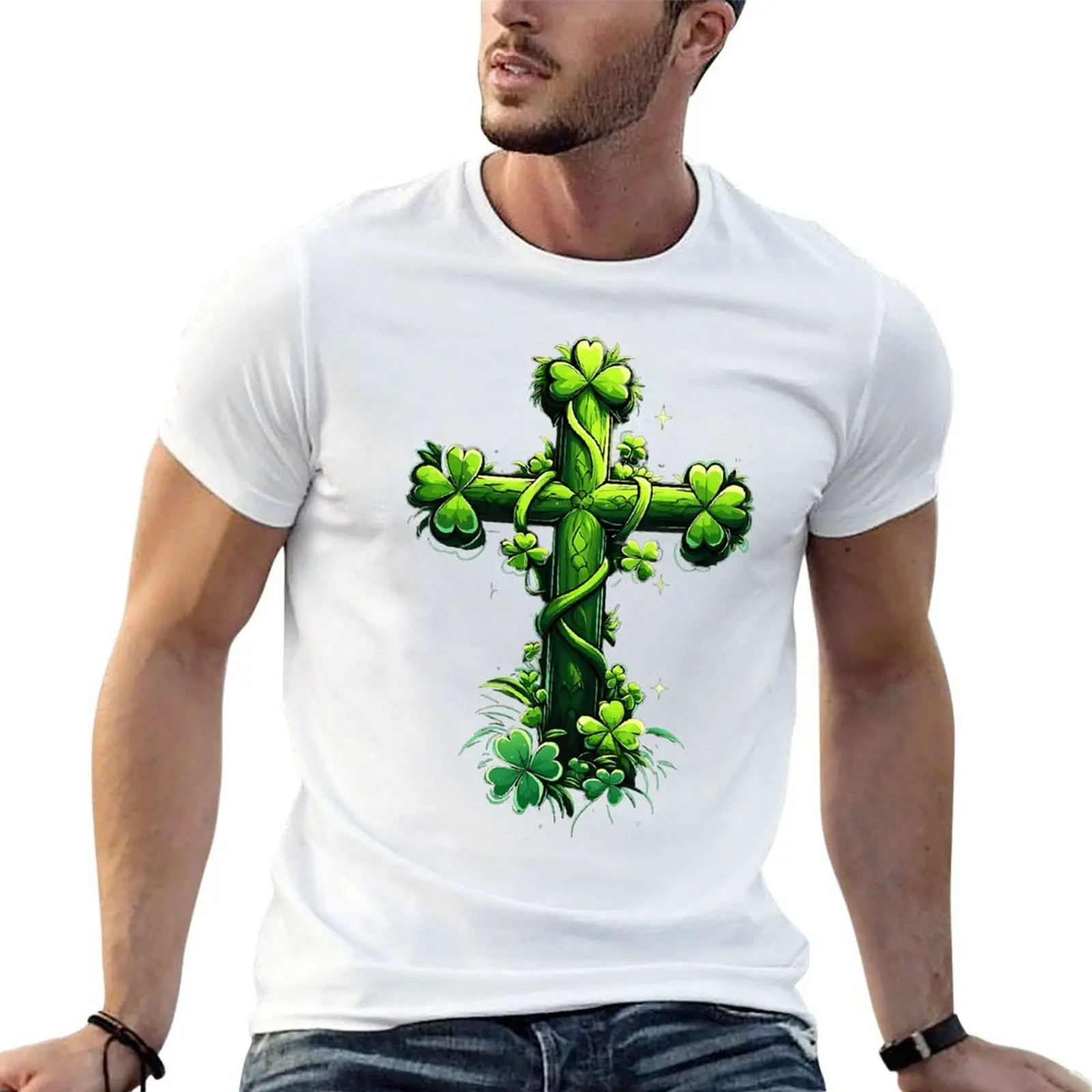 Lucky Clover Cross Design T-shirt Fresh Move Tshirt Vintage Home Funny USA Size 
Lucky Clover Cross Design T-shirt Fresh Move Tshirt Vintage Home Funny USA Size
