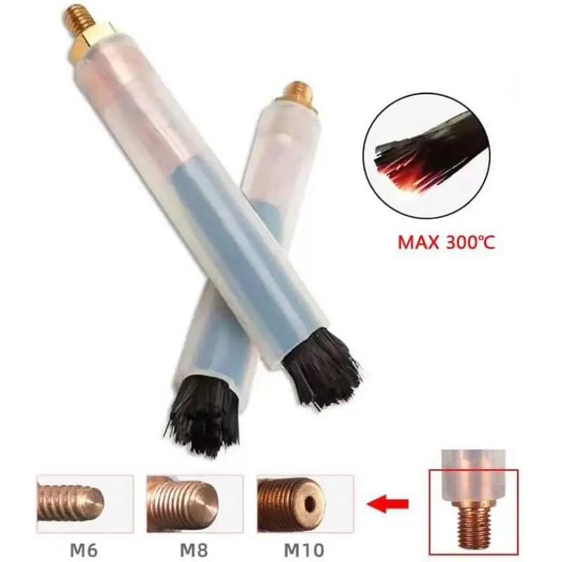 M6 M8 M10 Thread Carbon Fibre Weld Cleaning Brush Used Clean Passivate And Polish Stainless Steel Welds After TIG Or MIG Weld
M6 M8 M10 Thread Carbon Fibre Weld Cleaning Brush Used Clean Passivate And Polish Stainless Steel Welds After TIG Or MIG Weld