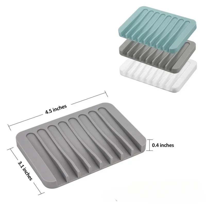 Silicone Anti Slip Soap Holder Simple Style Drain Water Soap Box Silicone Soap Dishes Multifunctional Storage Rack Anti-slip Pad
Silicone Anti Slip Soap Holder Simple Style Drain Water Soap Box Silicone Soap Dishes Multifunctional Storage Rack Anti-slip Pad