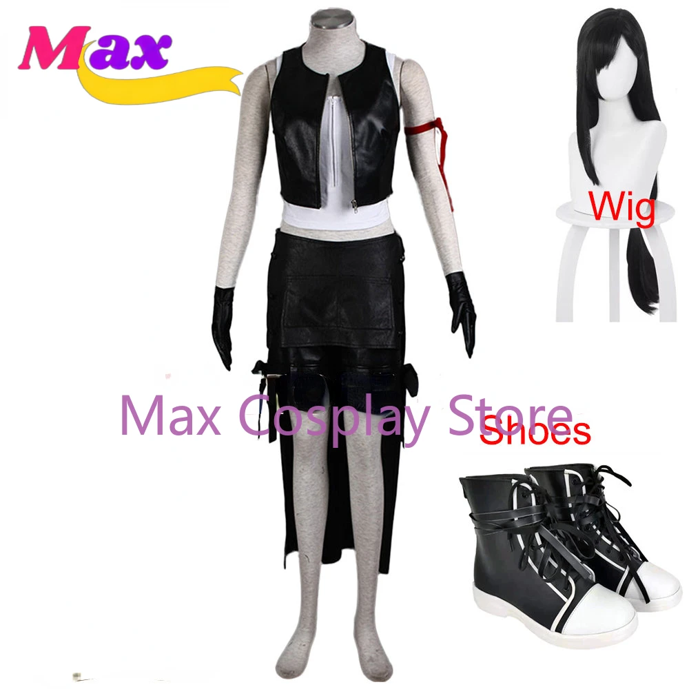 Max Cos Game FF Tifa Lockhart Cosplay Costumes Wig black Battle Uniform Suit customize Size Women's Halloween party
Max Cos Game FF Tifa Lockhart Cosplay Costumes Wig black Battle Uniform Suit customize Size Women's Halloween party