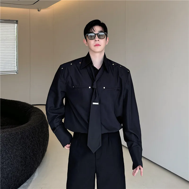 Casual Pure Color Long Sve Men's irt Tie Spring Autumn Faion Trendy Haome All-Match Leisure Coat Jaet Polyester
Casual Pure Color Long Sve Men's irt Tie Spring Autumn Faion Trendy Haome All-Match Leisure Coat Jaet Polyester