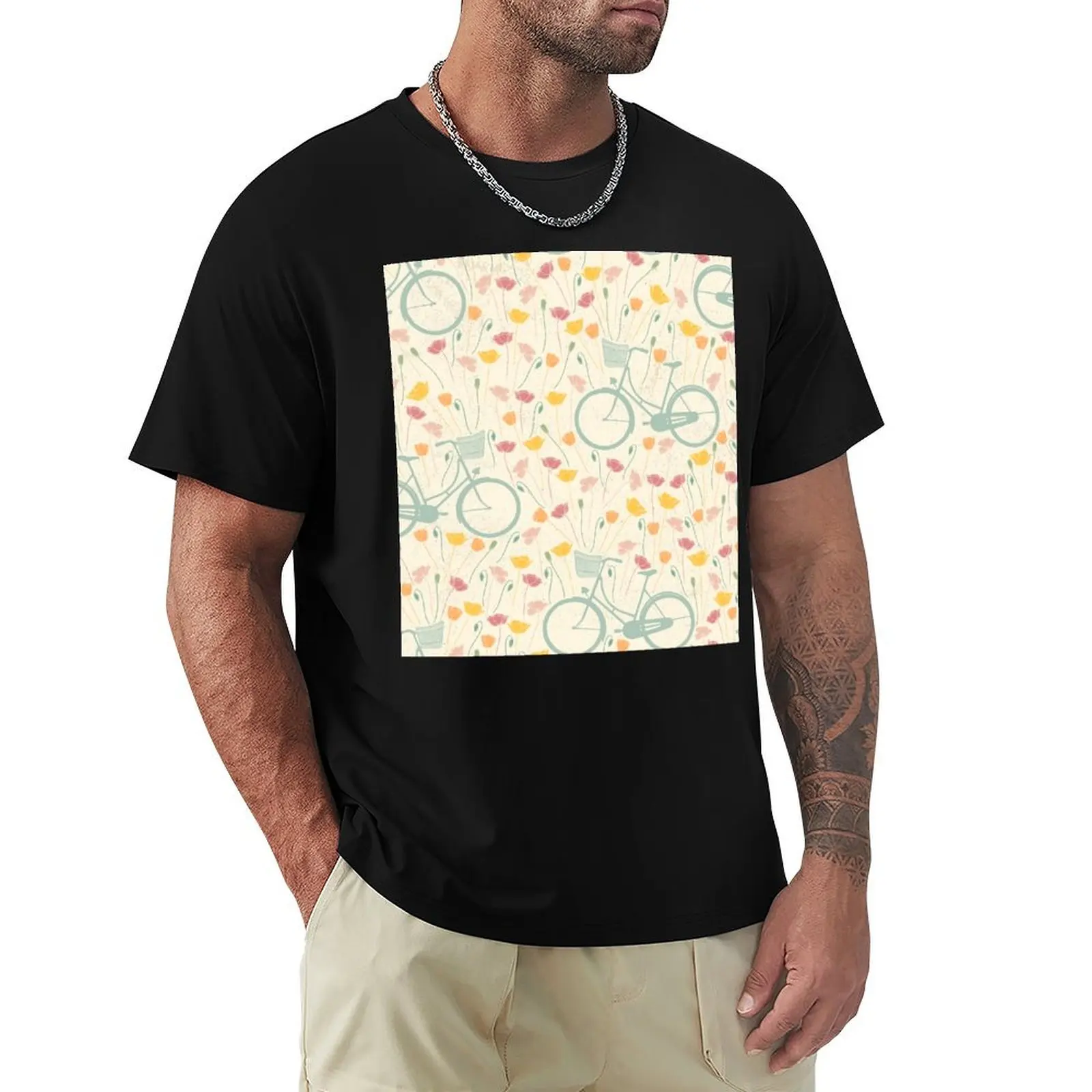 Bikes and flowers pattern T-Shirt graphic t shirt vintage basketball graphic tees mens designer clothes 
Bikes and flowers pattern T-Shirt graphic t shirt vintage basketball graphic tees mens designer clothes