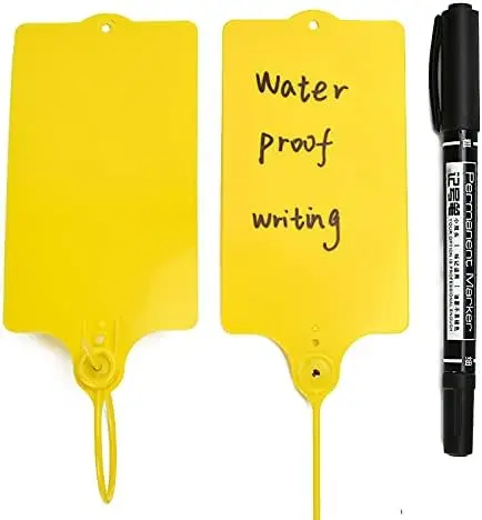 100 Plastic Shipping Tags, Waterproof Writable Hanging Tags with Marker Pen for Inventory, Price & Asset Tagging
100 Plastic Shipping Tags, Waterproof Writable Hanging Tags with Marker Pen for Inventory, Price & Asset Tagging