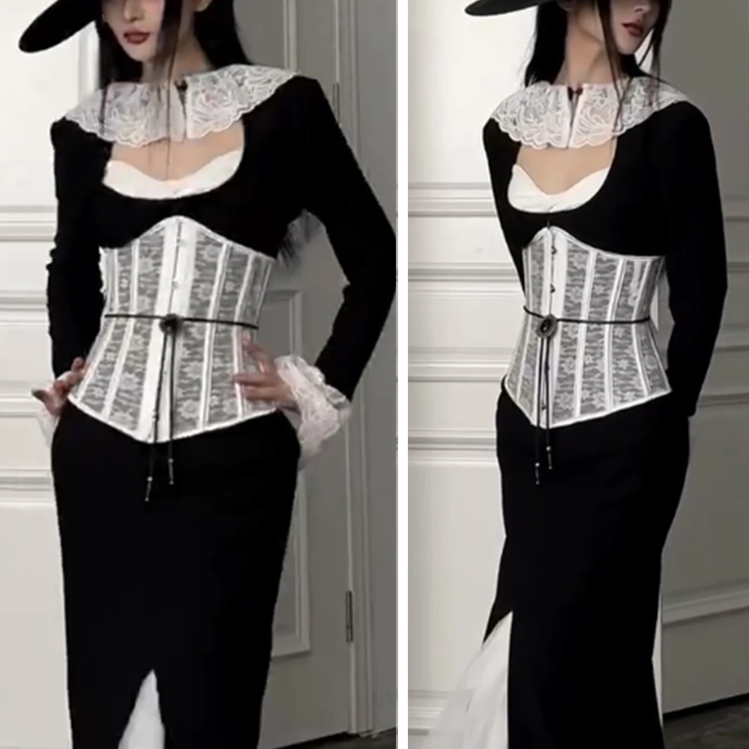 Waist Trainer Bustiers Slimming Belt For Women Sexy Lace Up Body Shaper Short Torso Underbust Corset Black White
Waist Trainer Bustiers Slimming Belt For Women Sexy Lace Up Body Shaper Short Torso Underbust Corset Black White
