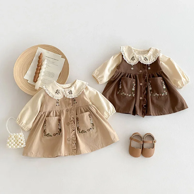 2025 New Spring 0-4Yrs Infant Baby Clothing Set Long Sleeved Embroidered Shirt+Dress Toddler Baby Girls Clothes Suit
2025 New Spring 0-4Yrs Infant Baby Clothing Set Long Sleeved Embroidered Shirt+Dress Toddler Baby Girls Clothes Suit