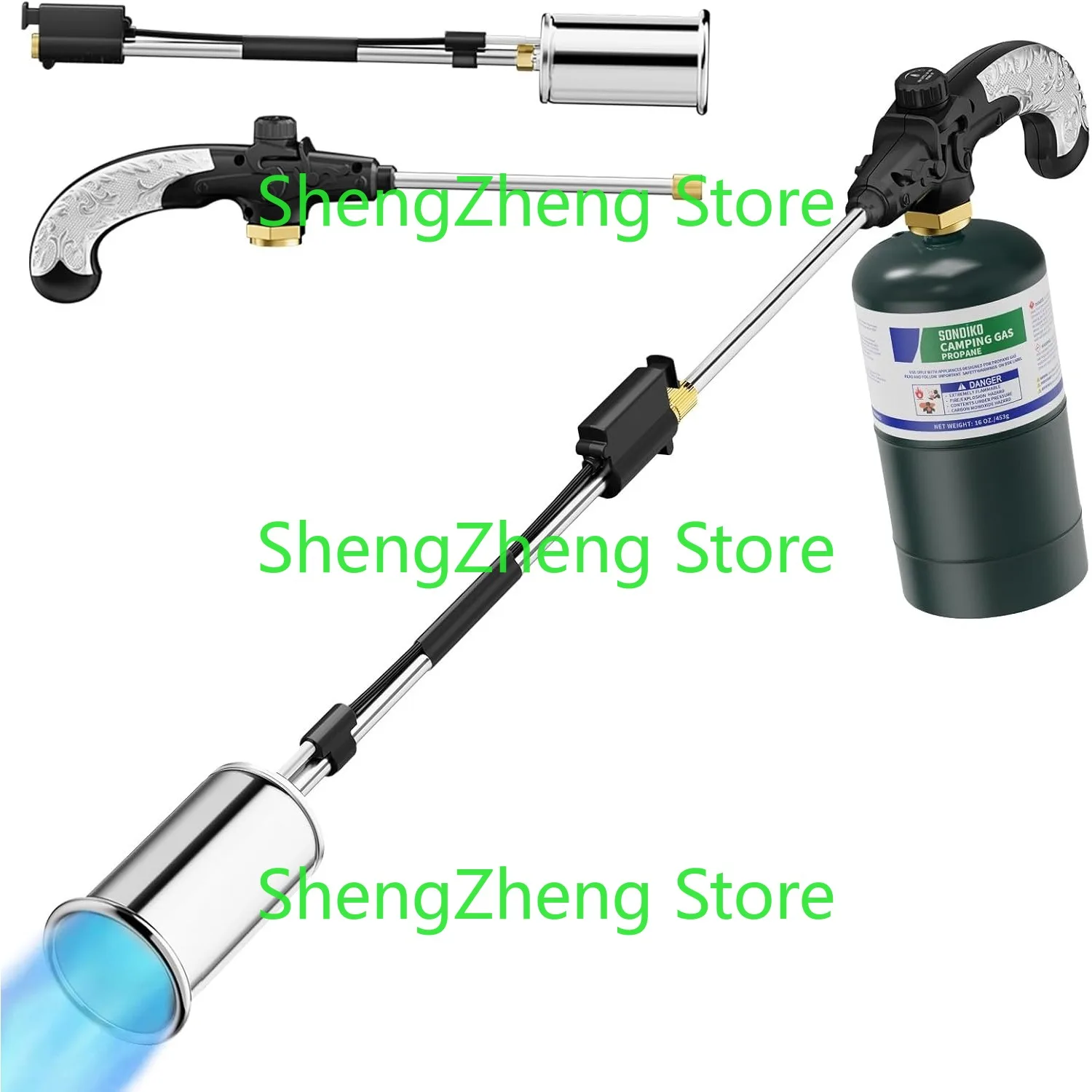 High Output Weed Torch Flamethrower, 30" Detachable Long Arm Heavy Duty Blow Torch For Garden(PROPANE TANK NOT INCLUDED)
High Output Weed Torch Flamethrower, 30" Detachable Long Arm Heavy Duty Blow Torch For Garden(PROPANE TANK NOT INCLUDED)