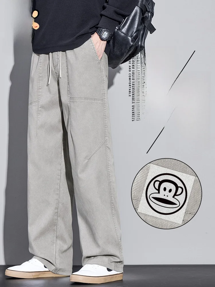 Мужские повседневные брюки Paul Frank прямого кроя для работы, осенние, в американском стиле, модные, с пэчворком, свободные, широкие штанины
Мужские повседневные брюки Paul Frank прямого кроя для работы, осенние, в американском стиле, модные, с пэчворком, свободные, широкие штанины