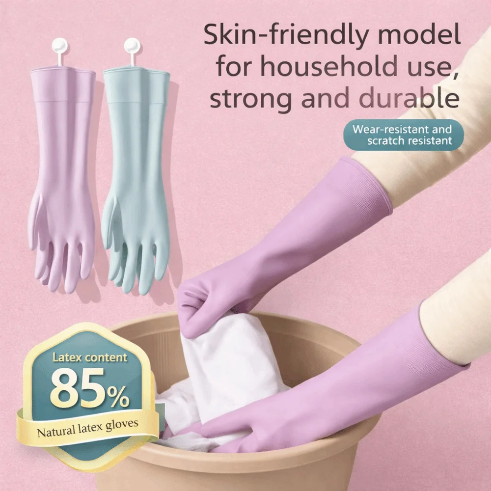 Latex Dish Washing Gloves with Cotton Liner Reusable Rubber Glove Non-slip Grip Waterproof Gloves For Kitchen Bathroom Cleaning
Latex Dish Washing Gloves with Cotton Liner Reusable Rubber Glove Non-slip Grip Waterproof Gloves For Kitchen Bathroom Cleaning