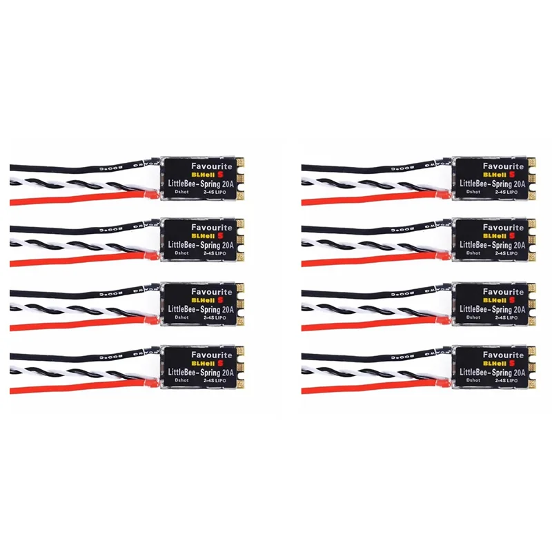 8PCS 20A ESC Blheli-S Electronic Speed Controller Support DSHOT600 For FPV RC Drone Multicopter Quadcopter
8PCS 20A ESC Blheli-S Electronic Speed Controller Support DSHOT600 For FPV RC Drone Multicopter Quadcopter