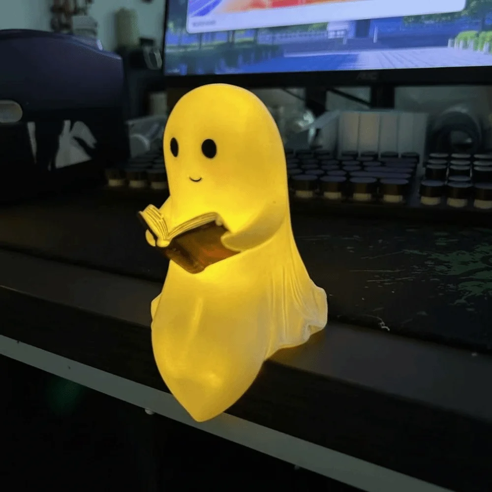 Cute Ghost Design Ghost Reading Lamp Resin Ornaments Sitting Ghost LED Night Light Luminous Statue Reading Book Desk Light
Cute Ghost Design Ghost Reading Lamp Resin Ornaments Sitting Ghost LED Night Light Luminous Statue Reading Book Desk Light