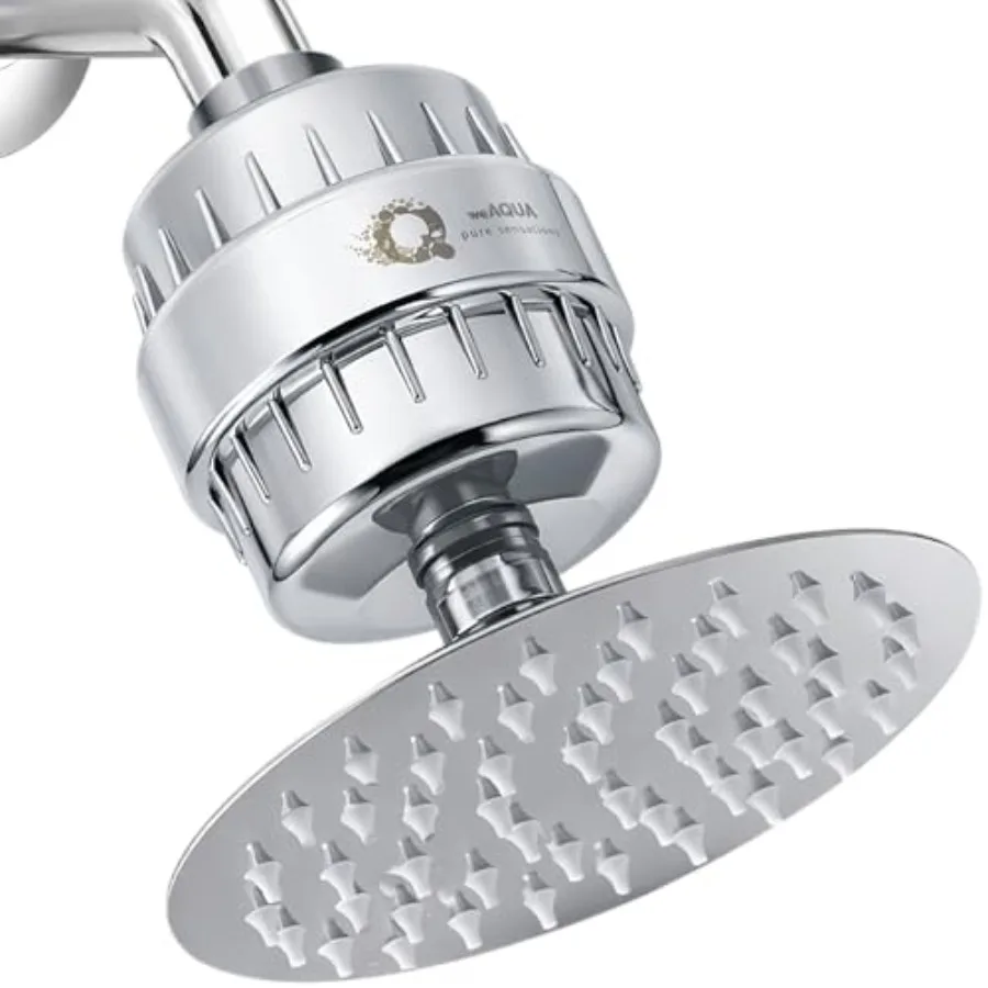 SteelRain Filtered Shower Head 6" Solid Metal Rainfall Shower Head with Shower Filter Dermatologist Recommended for Softer Skin
SteelRain Filtered Shower Head 6" Solid Metal Rainfall Shower Head with Shower Filter Dermatologist Recommended for Softer Skin