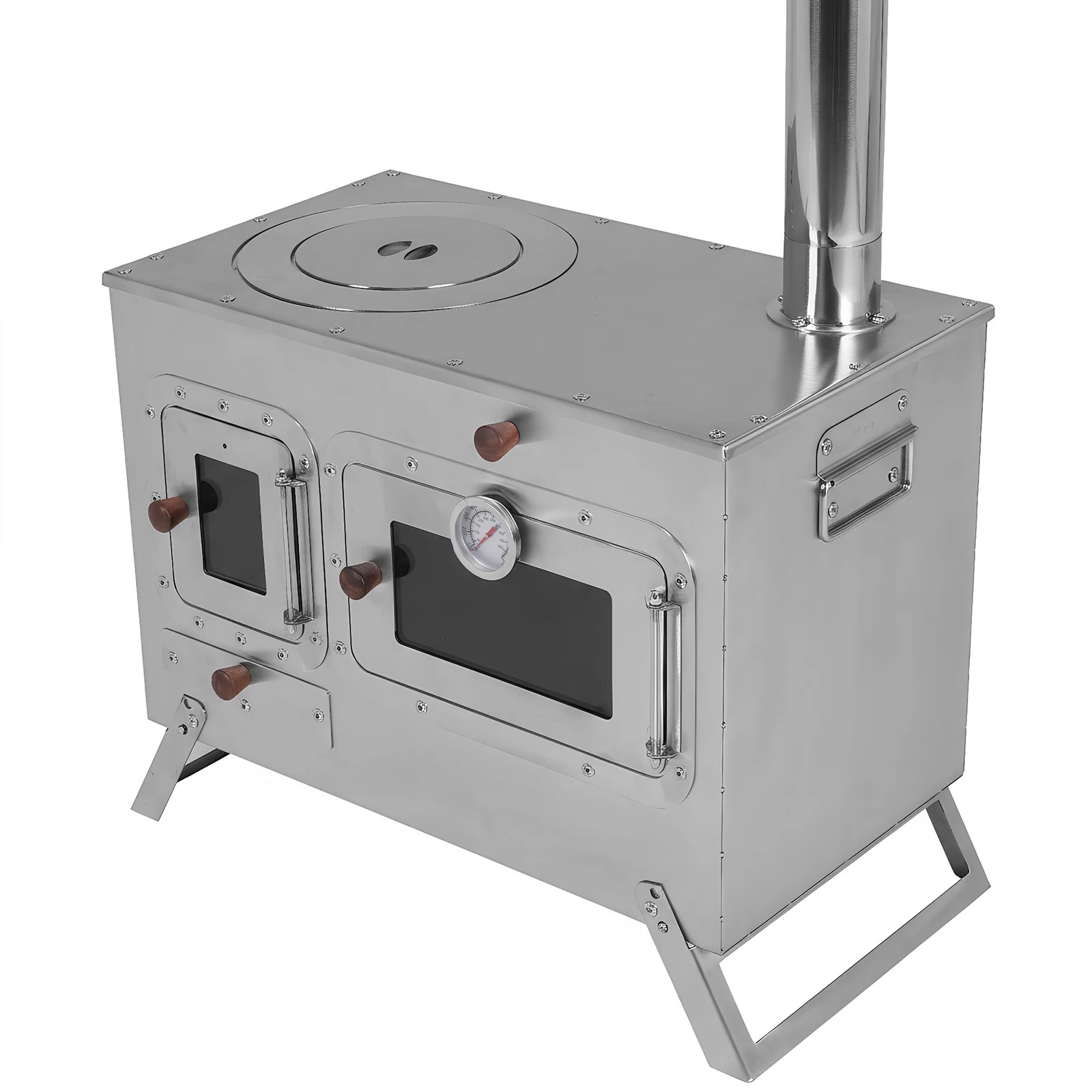 Camping Tent Stove with 4 Chimney Pipe Camping Wood Stove Stainless Steel for Outdoor Heating & Cooking Ice Fishing Hunting
Camping Tent Stove with 4 Chimney Pipe Camping Wood Stove Stainless Steel for Outdoor Heating & Cooking Ice Fishing Hunting