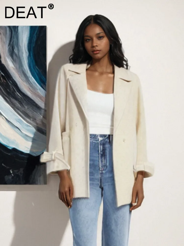 DEAT Trendy Fashion Women's Diamonds Short Trench Coat 2024 Autumn New Turn-down Collar Double Breasted Jacket Female 33A2012
DEAT Trendy Fashion Women's Diamonds Short Trench Coat 2024 Autumn New Turn-down Collar Double Breasted Jacket Female 33A2012