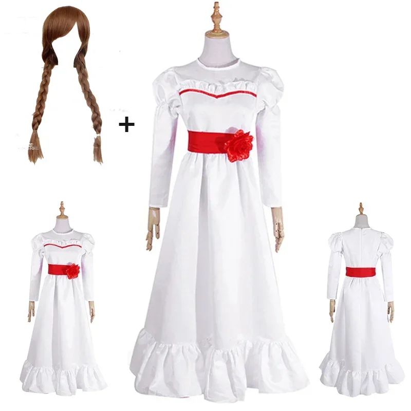 ConjingDoll Annabelle Halloween Horror White Dress Cosplay Costume Anime Game Long Sleeve O Neck Female Perform Dresses MN1
ConjingDoll Annabelle Halloween Horror White Dress Cosplay Costume Anime Game Long Sleeve O Neck Female Perform Dresses MN1