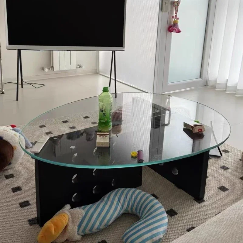 Solid wood stainless steel special-shaped glass T coffee table Nordic vintage black wabi-sabi style log
Solid wood stainless steel special-shaped glass T coffee table Nordic vintage black wabi-sabi style log