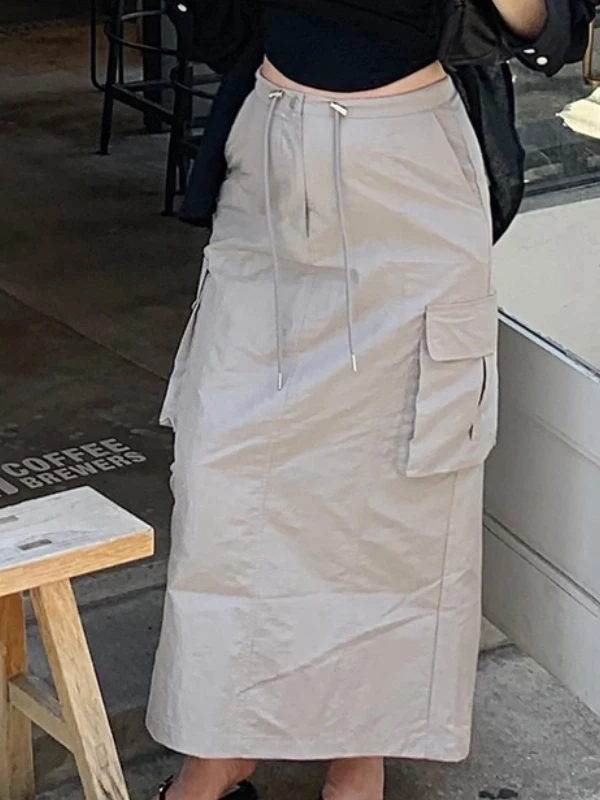 Faionable Workwear f Skirt with Large kets Dstring Waist Straight Cut mid Length Ba Split for Women Korean Sle
Faionable Workwear f Skirt with Large kets Dstring Waist Straight Cut mid Length Ba Split for Women Korean Sle