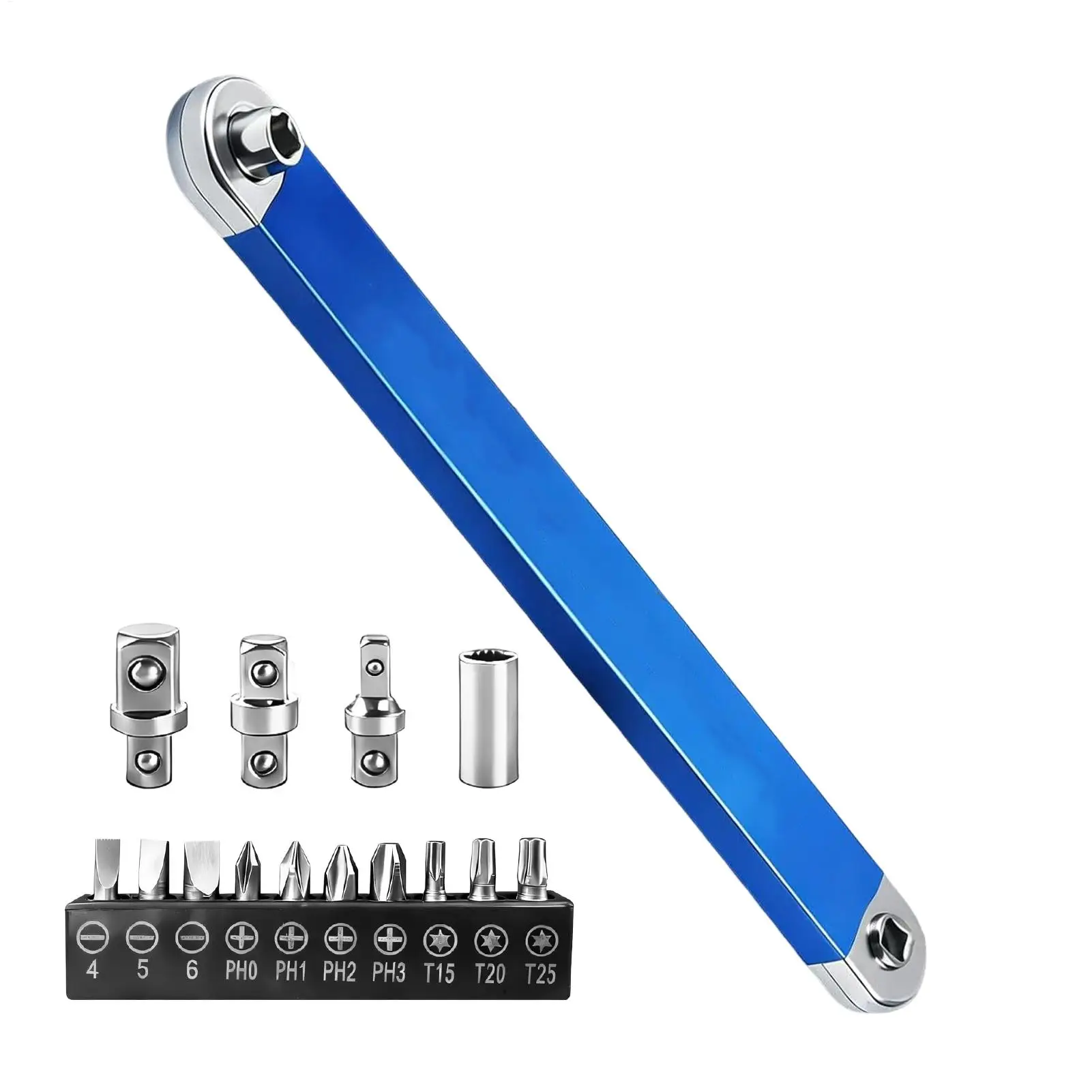 Slim Offset Extension Wrench with 1/4" 3/8" Adapter Ratchet Handle Tool for Tight Spaces, Professionals Technicians Home Garage
Slim Offset Extension Wrench with 1/4" 3/8" Adapter Ratchet Handle Tool for Tight Spaces, Professionals Technicians Home Garage