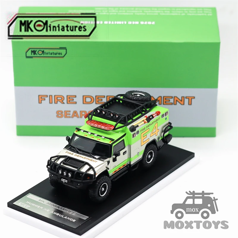 MK Miniatures 1:64 Hummer H2 Ambulance Silver Green Diecast Model Car
MK Miniatures 1:64 Hummer H2 Ambulance Silver Green Diecast Model Car
