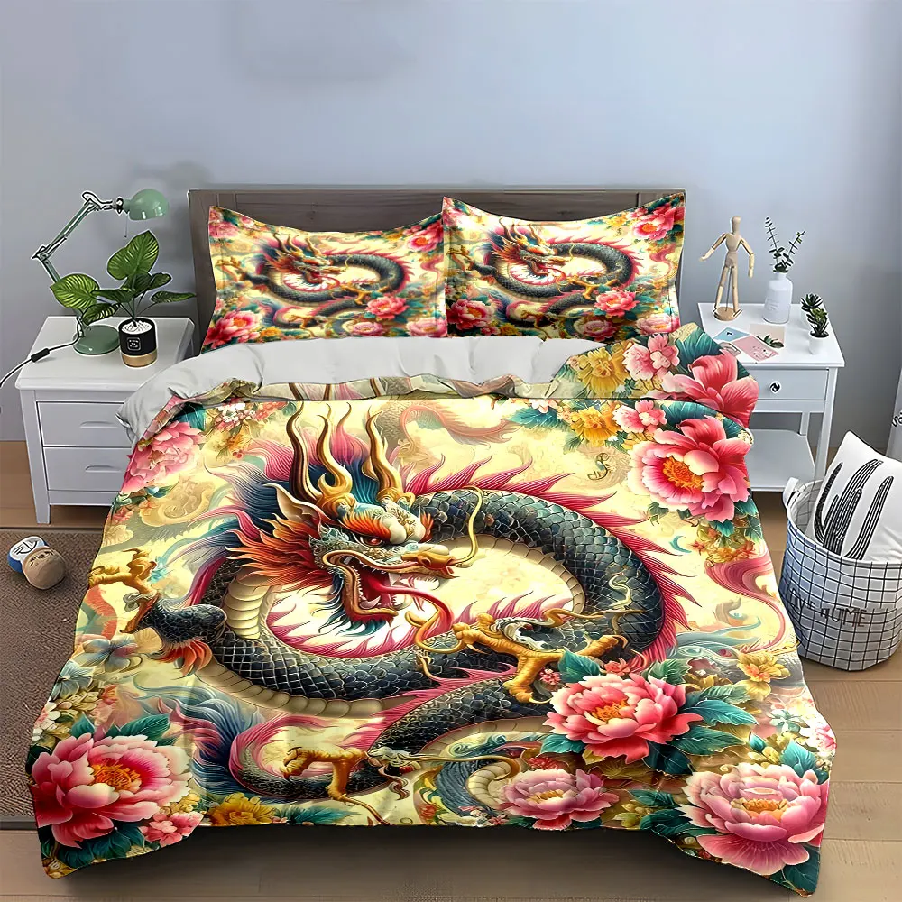 Dragon Floral Artwork Set Multiple sizes kid's and adults' bedroom Exquisite 3PC bedding set, gift
Dragon Floral Artwork Set Multiple sizes kid's and adults' bedroom Exquisite 3PC bedding set, gift