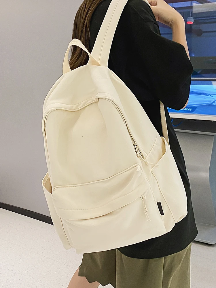 2023 New Casual Large Capacity Girls Backpack Simple Solid Color Student Canvas Schoolbag Fashion Women Travel Backpack
2023 New Casual Large Capacity Girls Backpack Simple Solid Color Student Canvas Schoolbag Fashion Women Travel Backpack