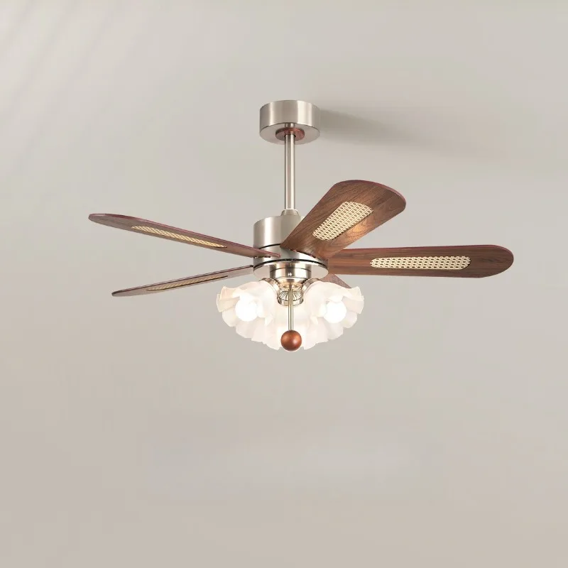French Antique Ceiling Fan Lights Parlor Bedroom Dining Hall Large Fan Blade Silent Walnut Color Lily of The Valley Fan Lamps
French Antique Ceiling Fan Lights Parlor Bedroom Dining Hall Large Fan Blade Silent Walnut Color Lily of The Valley Fan Lamps
