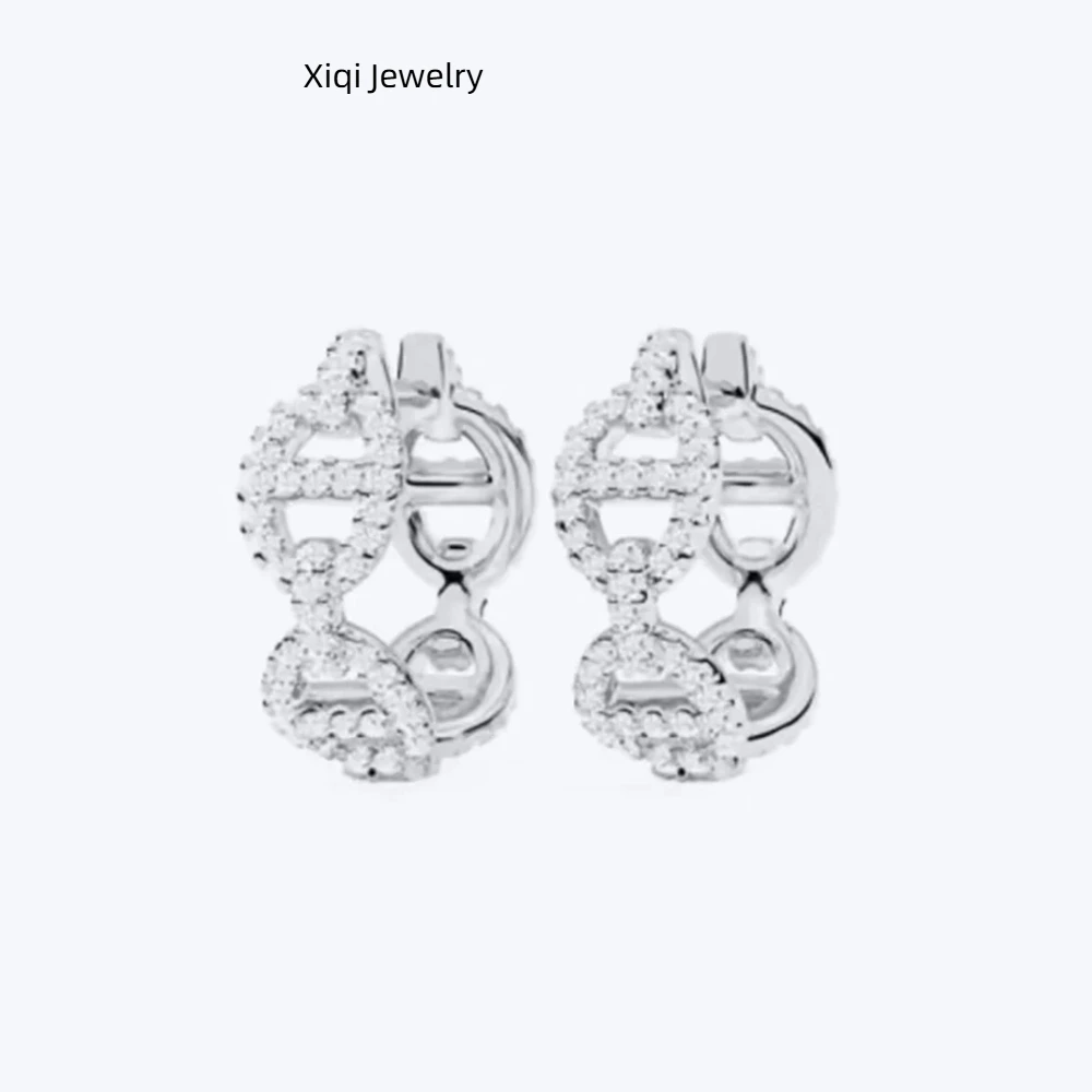 Xiqi Jewelry S 925 Sterling Silver Full Diamond 5A High Quality Zircon Hollow Women's Earrings. Holiday gifts
Xiqi Jewelry S 925 Sterling Silver Full Diamond 5A High Quality Zircon Hollow Women's Earrings. Holiday gifts