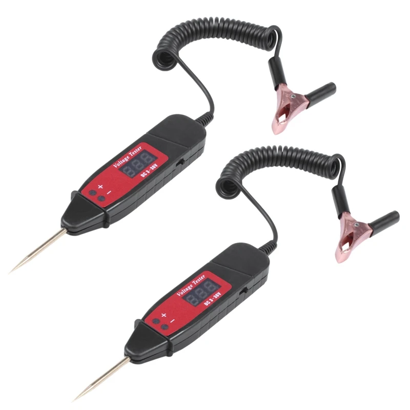 2X Universal 5-36V Car Digital LCD Voltage Test Pen Professional Car Tester Pencil Detector With LED Light
2X Universal 5-36V Car Digital LCD Voltage Test Pen Professional Car Tester Pencil Detector With LED Light