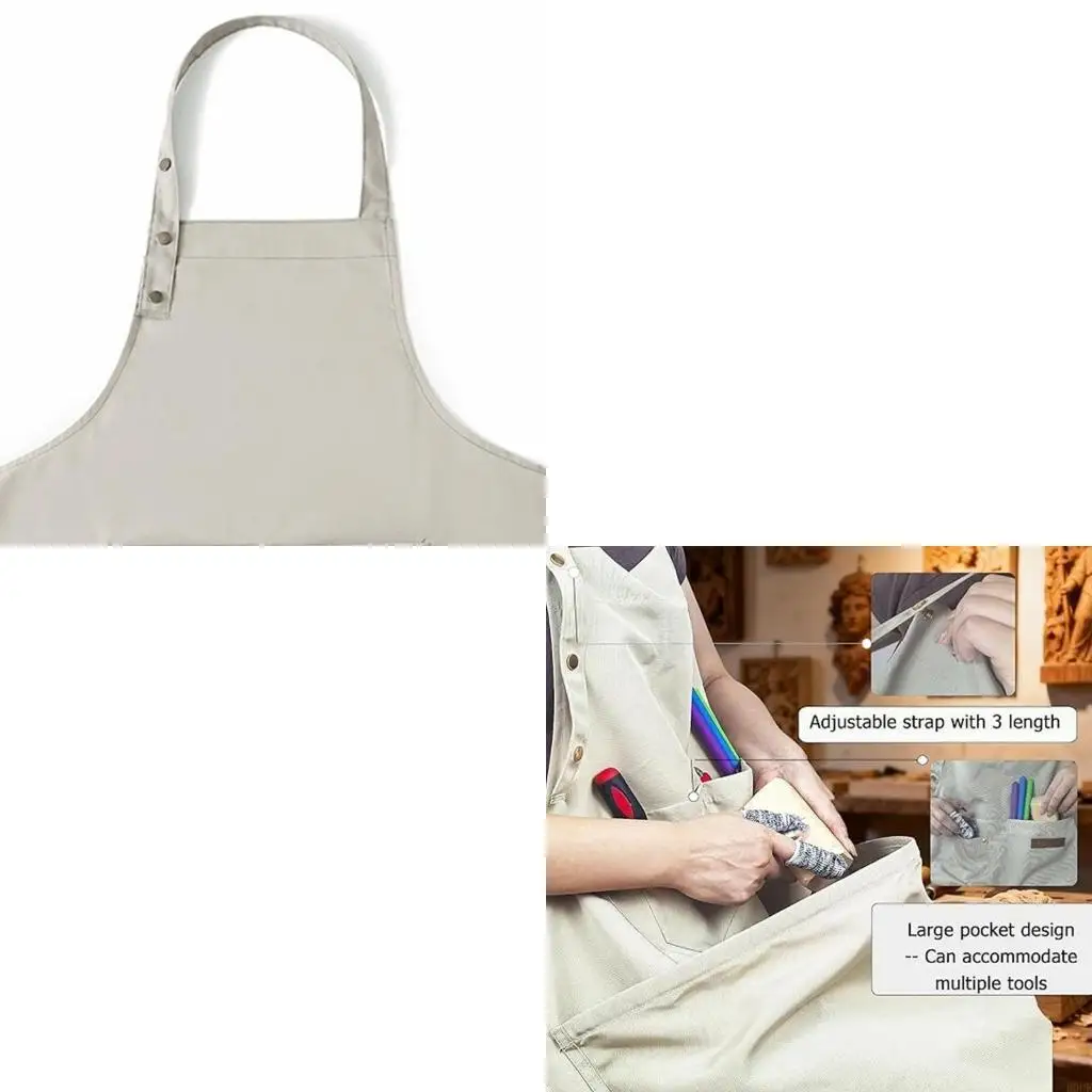 Фартук из холста эргономичного дизайна предотвращает появление пятен на одежде благодаря большому переднему карману, собирающему
Фартук из холста эргономичного дизайна предотвращает появление пятен на одежде благодаря большому переднему карману, собирающему