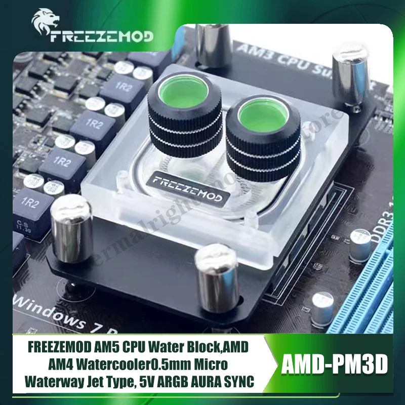 Водяной блок процессора FREEZEMOD AM5, водяной охладитель AMD AM4, микроводяной струи 0,5 мм, ARGB AURA SYNC 5 В, AMD-PM3D
Водяной блок процессора FREEZEMOD AM5, водяной охладитель AMD AM4, микроводяной струи 0,5 мм, ARGB AURA SYNC 5 В, AMD-PM3D